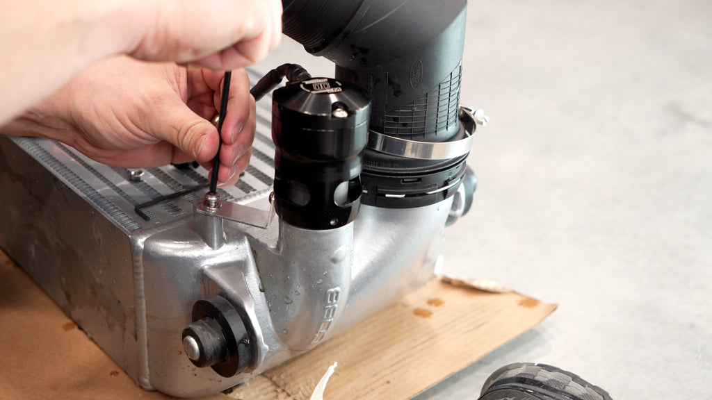 Matt Installing Turbosmart Raptor Blow Off Valve on COBB Tuning Raptor Intercooler