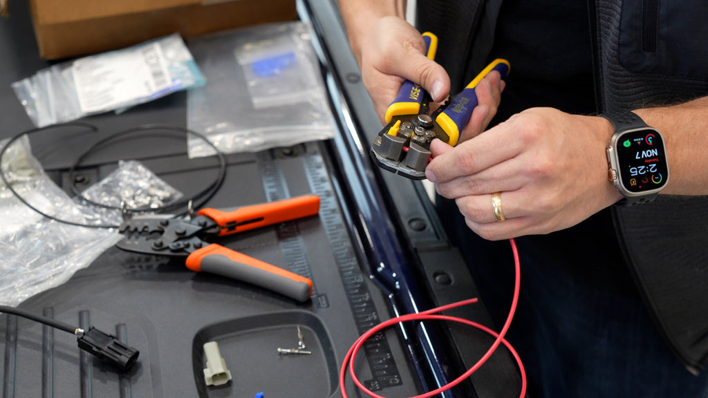 Stripping Wire for the Bedlight Harness