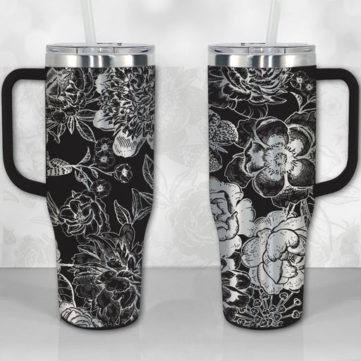 40 oz Tumbler with Handle - Sugar Skull and Roses Full Wrap Pattern —  Wichita Gift Company