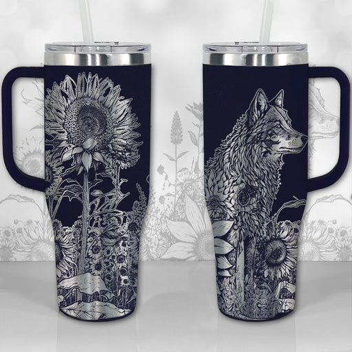 Boho Floral with Skull 40 OZ With Handle Tumbler Wraps - Sublimation T –  Lookin' Sharp Sublimations