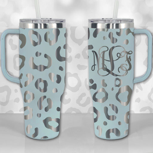 2.0 Quencher Tumbler Turtle Coral Reef Full Wrap Laser Engraved 40oz 