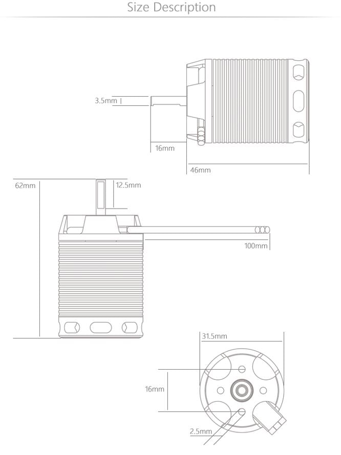 ALZRC - Brushless Motor - 2525-PRO - 1800KV