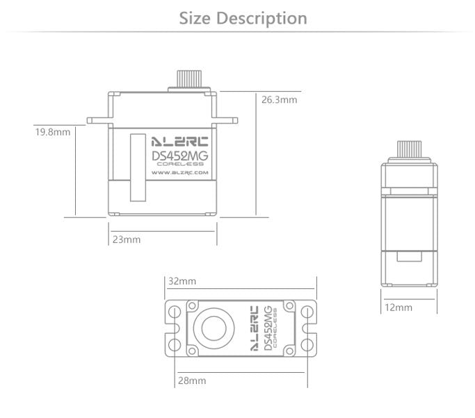 ALZRC DS452MG CCPM Micro Digital Metal Servo