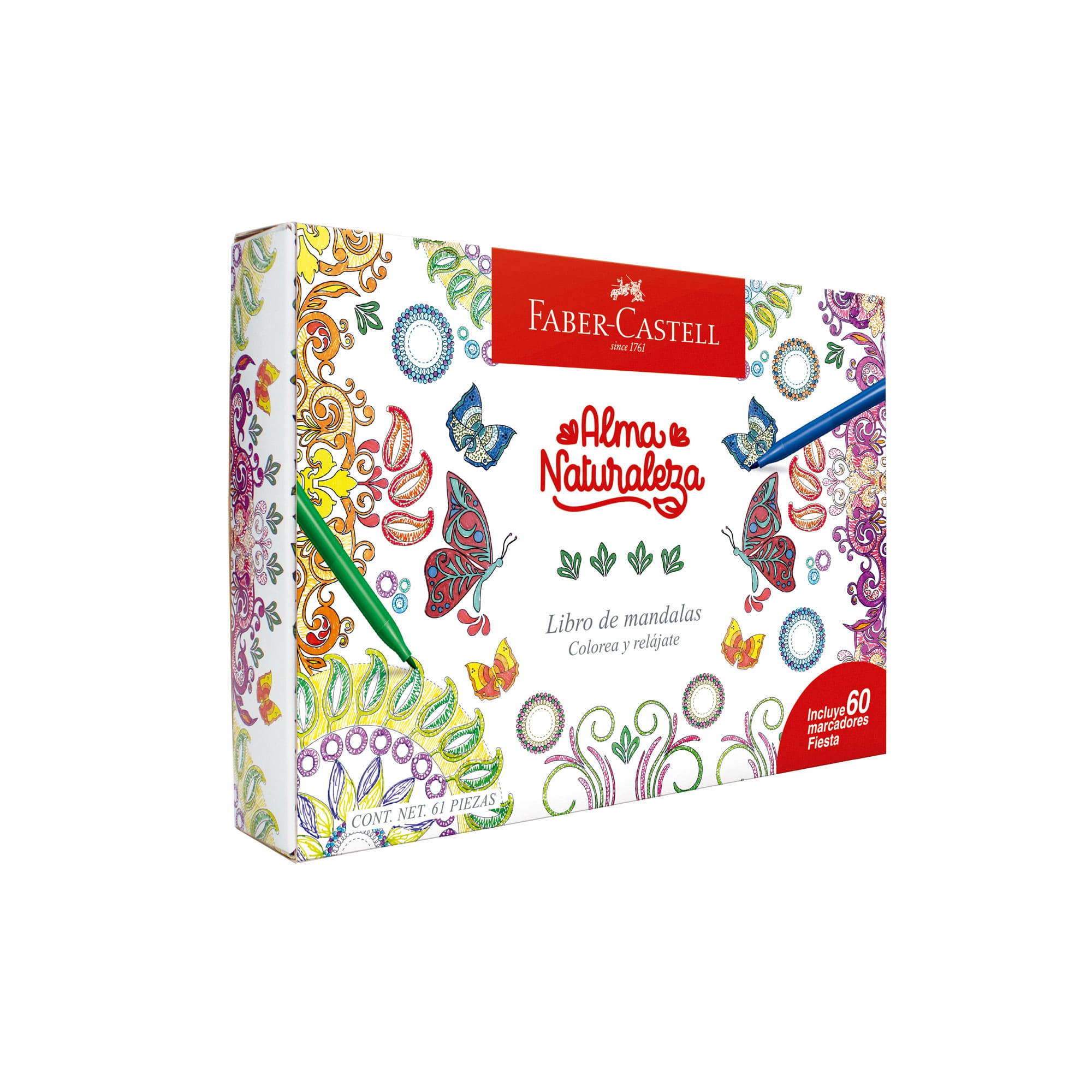 Libro De Mandalas + Plumones Pincel Rotuladores + Plumas Gel