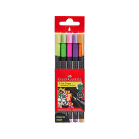 Plumones SuperSoft Punta Pincel x 6 Faber Castell – Liberacrea