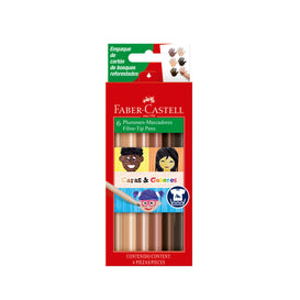 Plumones SuperSoft Punta Pincel x 6 Faber Castell – Liberacrea