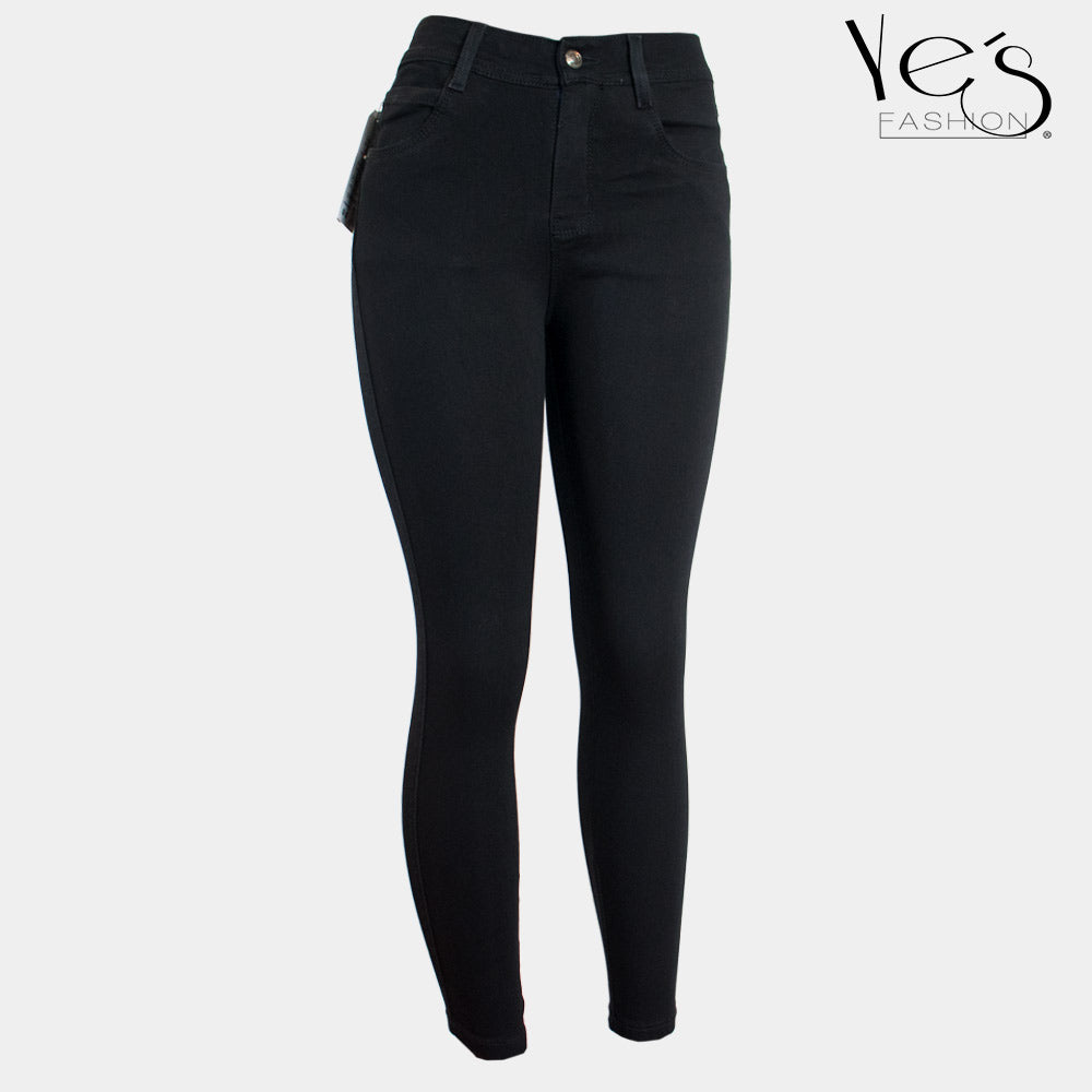 Pantalon jean para mujer clásico negro (lee collection)