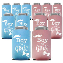 Load image into Gallery viewer, Set of 12 Boy Or Girl! Gender Reveal Party Can Coolers
