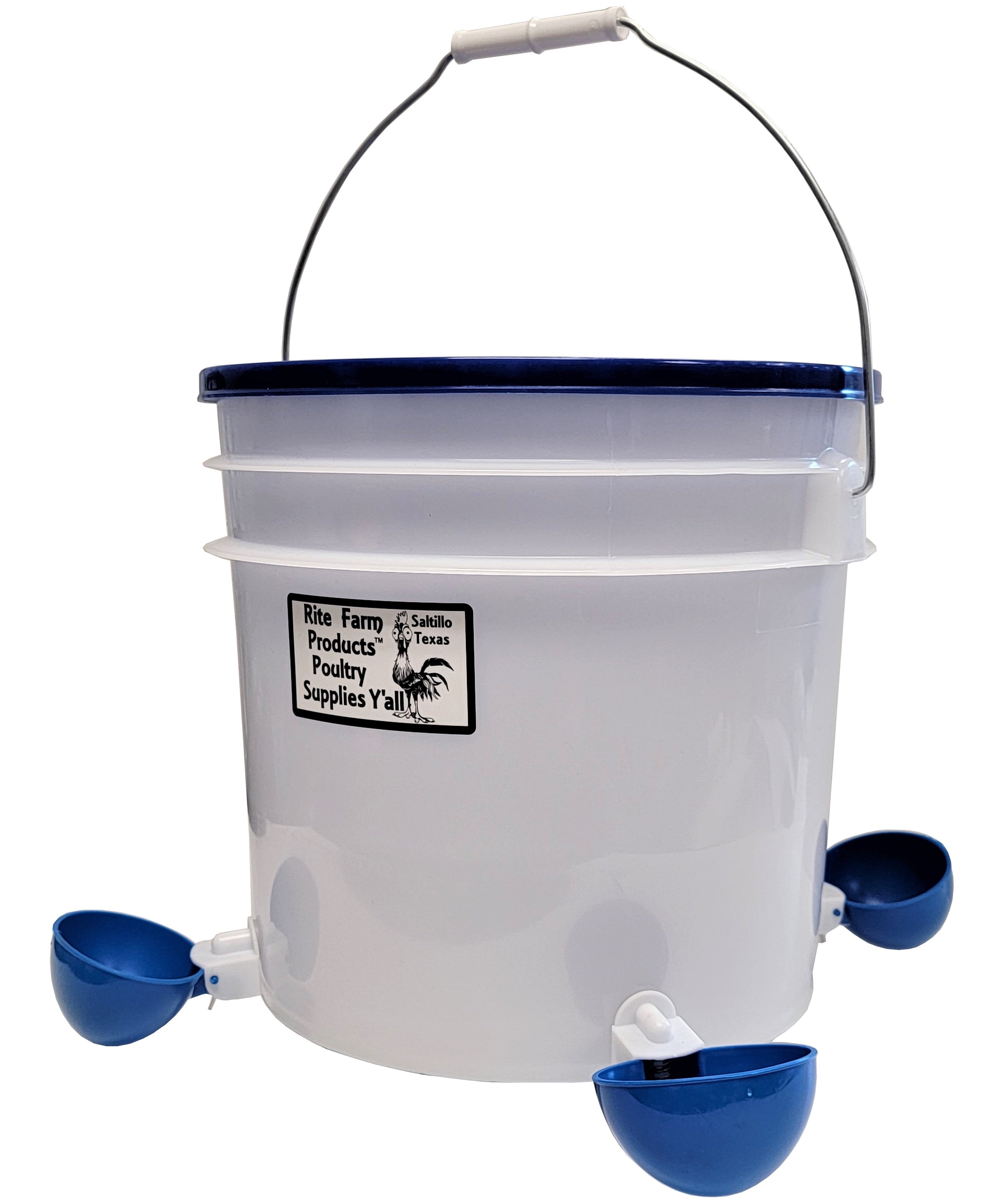 1.25 Gallon 5 Quart Automatic Poultry Waterer With Cover & Hose Chicke