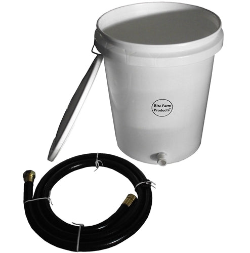 1.25 Gallon 5 Quart Automatic Poultry Waterer With Cover & Hose Chicke