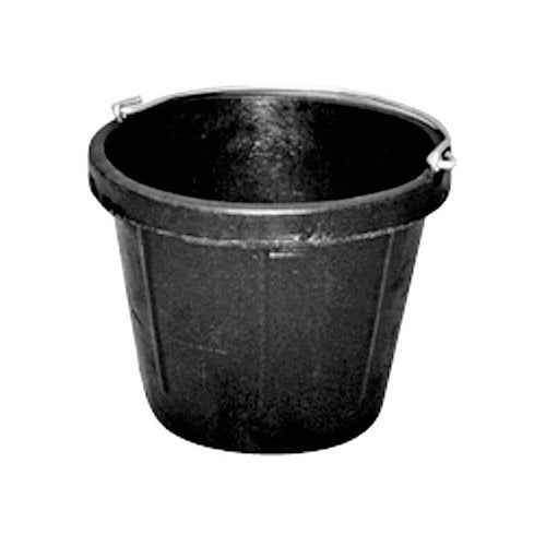 2.5 Gallon 10 Quart Rubber Feed Bucket Livestock Pail