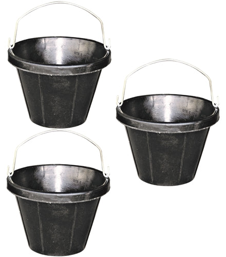 Rubber Pan (Black) - Double-Tuf - Heavy Duty Rubber Utility Bucket for  Feeding, Watering, & Storage (2 Quart) (Item No. RT00252)