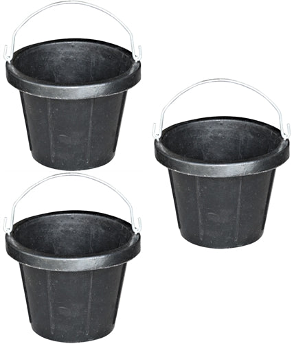 Rubber Pan (Black) - Double-Tuf - Heavy Duty Rubber Utility Bucket for  Feeding, Watering, & Storage (2 Quart) (Item No. RT00252)