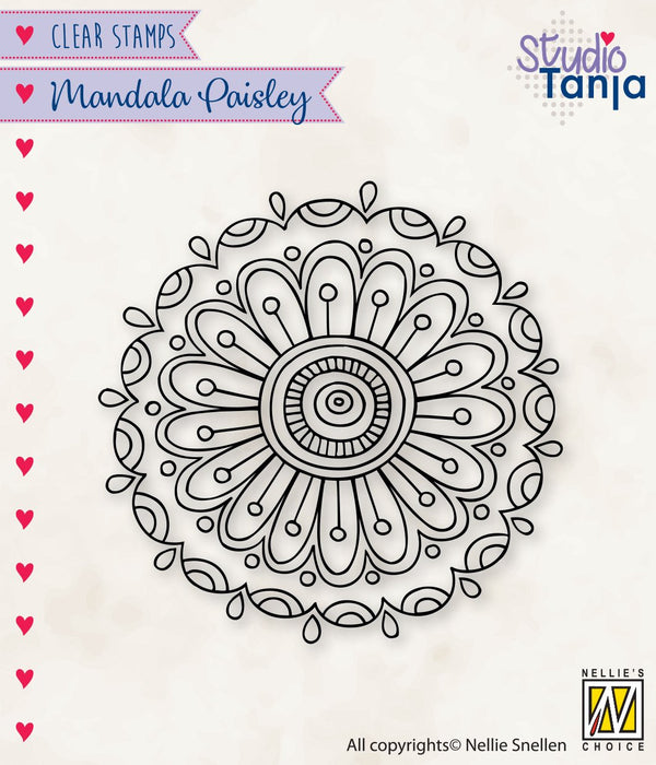 Nellie's Choice Clear Stamp Mandalas Paisley Flower 2
