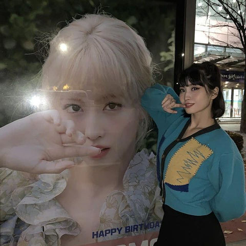 TWICE Momo support advertising certification shot