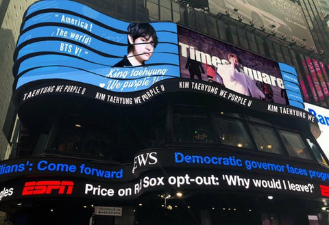 Support advertisement Times Square idol medium cost