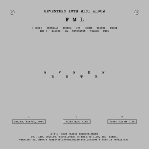 『10th Mini Album `FML`』SEVENTEEN