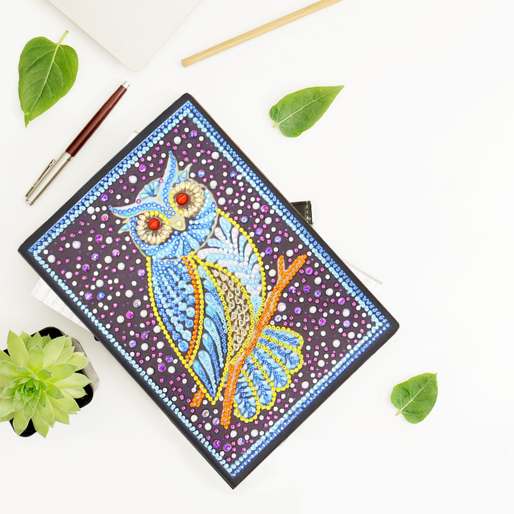 DIY Diamond Painting Notebook - Owl (With lines) – Hibah-Diamond