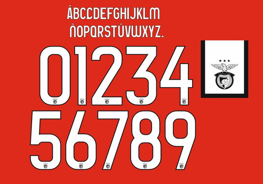 SL Benfica Liga Portugal Bwin 2021/2024 Name&Number Set Home/Away/Third  Football