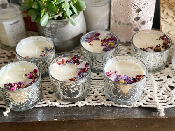 Botanical & Crystal Infused Scented Soy Candles