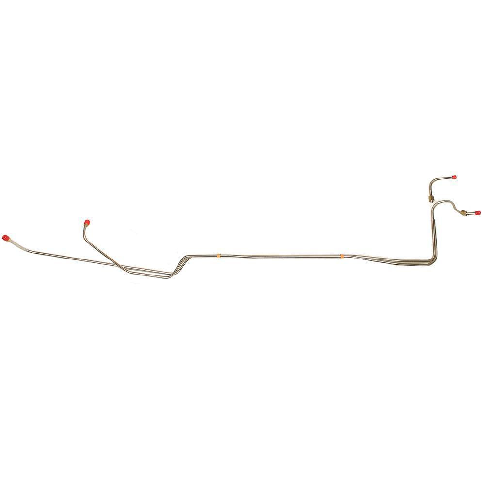 ZTC7103SS- 71-73' Ford Mustang & Mercury Cougar, 8cyl w/ C6 Transmission Cooler Lines, 2pc Line Set; Stainless