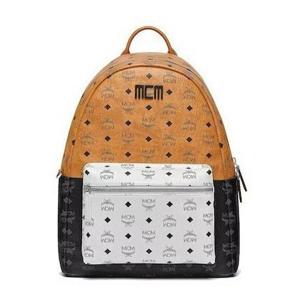 MCM BACKPACK SMALL BLACK STARK STUDDED MONOGRAM – ETEFT AUTHENTIC