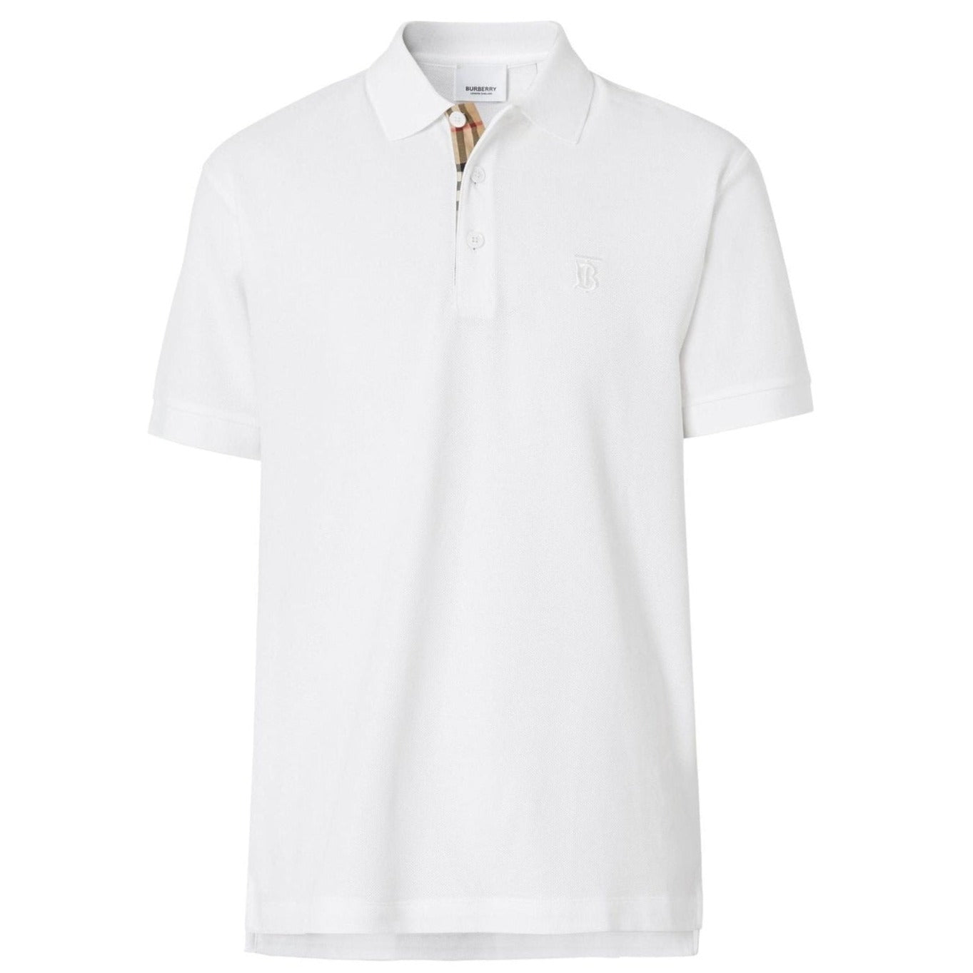 Arriba 52+ imagen burberry white polo mens