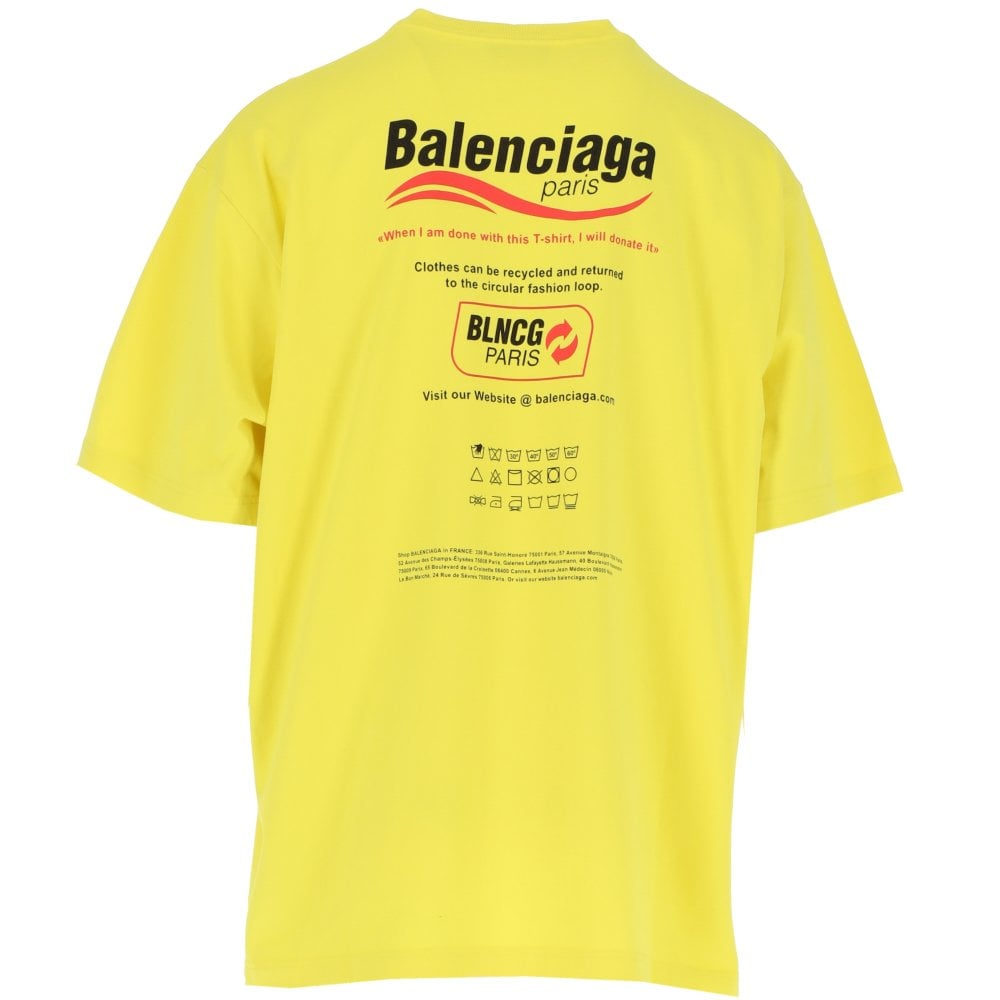 Mens Wfp Tshirt Medium Fit in Fluo Yellow  Balenciaga US
