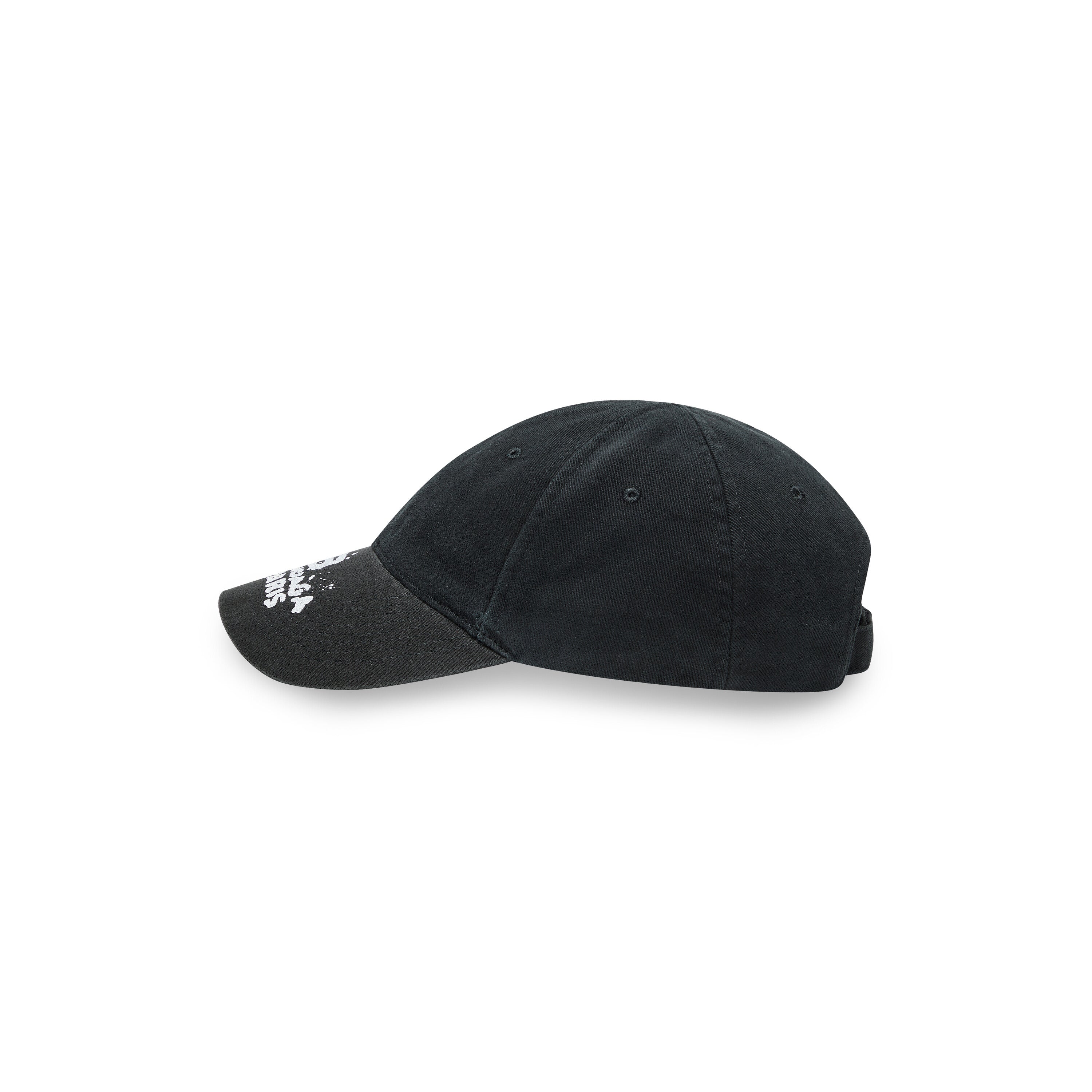 Balcom Front Piercing Cap in Black Faded  Balenciaga CA