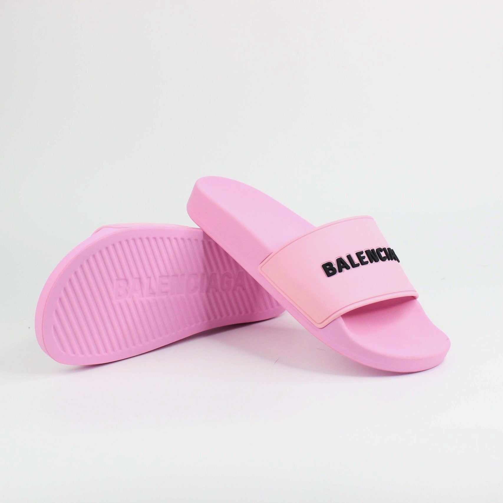 Pink Pool slides with logo Balenciaga  Vitkac Spain