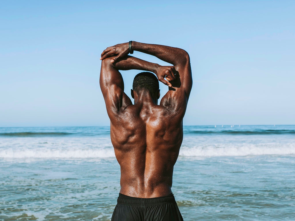 Man Stretching Ocean Tricep Stretch Lastics Blog