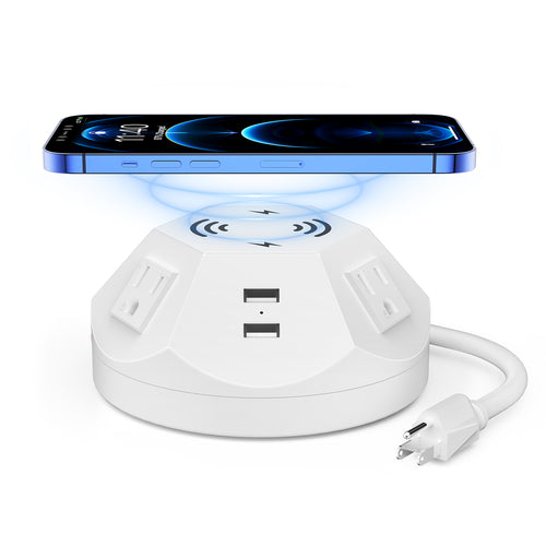 Wireless Charging Phone Cradle Wall Mount, USB A/C Charging 20A Outlet –  Kitchen Power Pop Ups