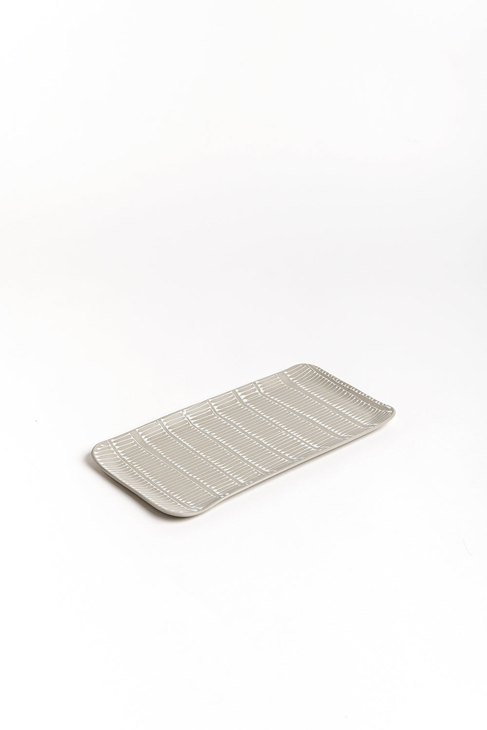 Tray | Light Grey with Ladder Stripes