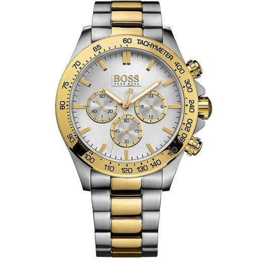 Hugo Boss Ikon HB1512960 46mm goud zilver chronograaf —