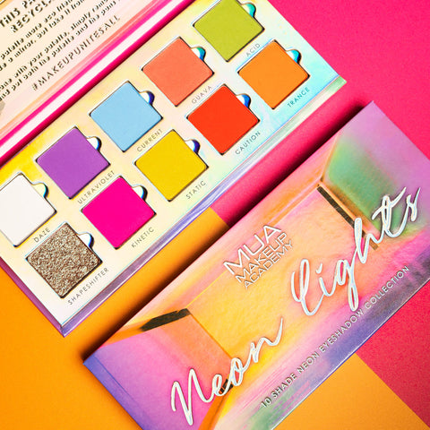 MUA Neon Lights Eyeshadow Palette Recyclable makeup neon eyeshadow