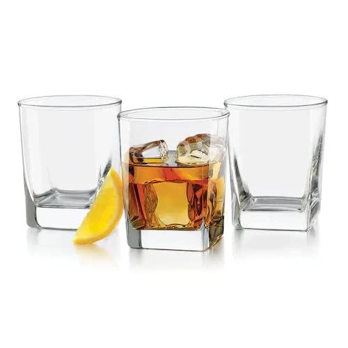 Le'raze Set of 8 Everyday Drinking Glasses 4 Tall Highball Glass Cups & 4  Short Old Fashioned Drinking Glasses