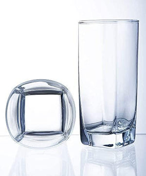 Attractive Bubble Design Highball Glasses Clear Heavy Base Tall Bar Gl - Le' raze by G&L Decor Inc