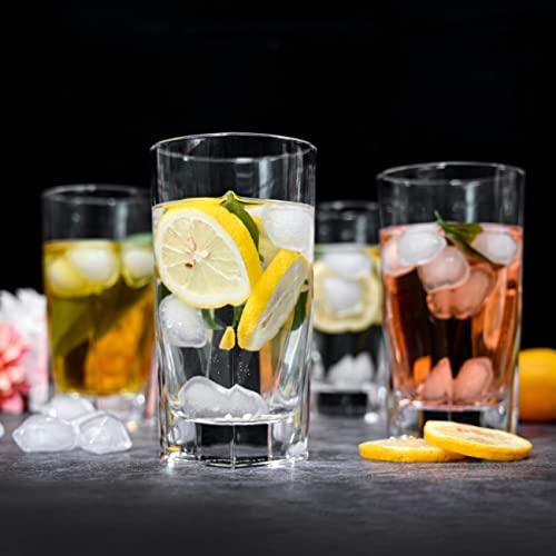 Everyday Drinking Glasses Set of 8 Drinkware Kitchen Glasses for Cockt -  Le'raze by G&L Decor Inc