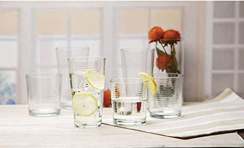 Set of 16 Heavy Base Ribbed Durable Drinking Glasses Includes 8