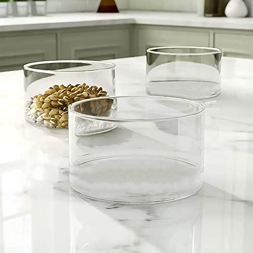 4pc Glass Canisters Set for Kitchen Counter with Airtight Lids – Vinta -  Le'raze by G&L Decor Inc