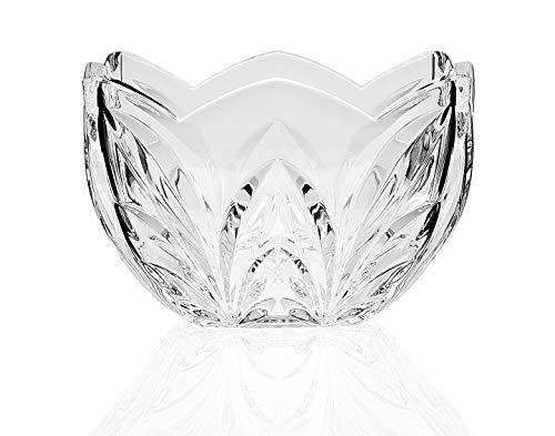 Le'raze Decorative Diamond Design Glass Bowl Centerpiece Table Decoration -  74oz.