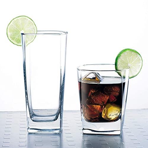 Drinking Glasses 6pc Set - Can Shaped Glass Cups, 16oz Beer Glasses, T -  Le'raze by G&L Decor Inc