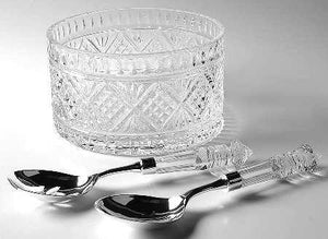 Large Glass Salad Bowl - Mixing and Serving Dish - 120 Oz. Clear Glass -  Le'raze by G&L Decor Inc