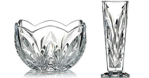 Le'raze Decorative Diamond Design Glass Bowl Centerpiece Table Decoration -  74oz.