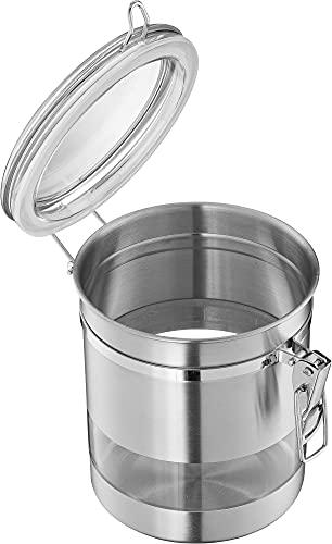 HomEquip 5-Piece Airtight Canister Set with Clip Top Lids (Clear