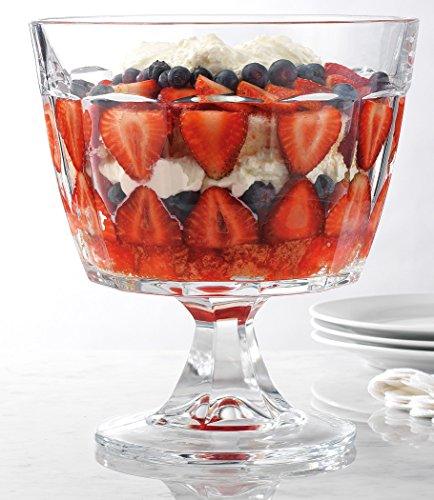 Decorative Trifle Bowl, Footed Glass Centerpiece, Trifle Cake Fruit Dessert Dish