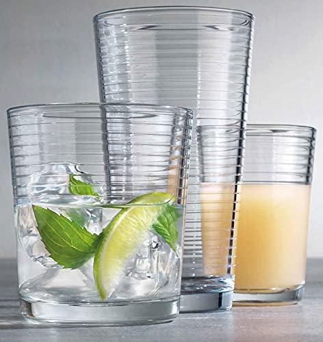 Claplante Drinking Glasses, 12 Piece Crystal Glass Cups, Mixed Glassware  Set, 6 pcs Crystal Old Fash…See more Claplante Drinking Glasses, 12 Piece