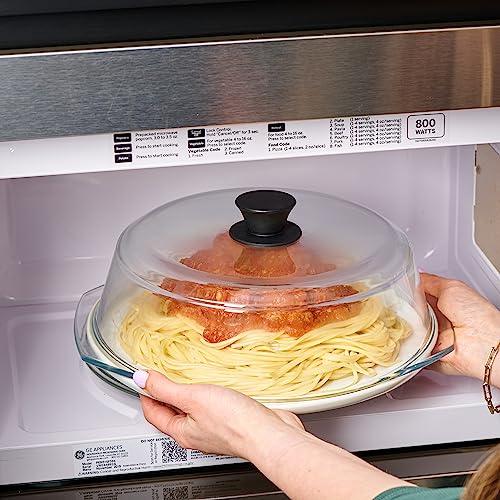 Microwave Splatter Cover for Food 10 Inch Microwave Cover With Easy Grip  Handle and Water Storage Box Keeps Microwave Oven Clean