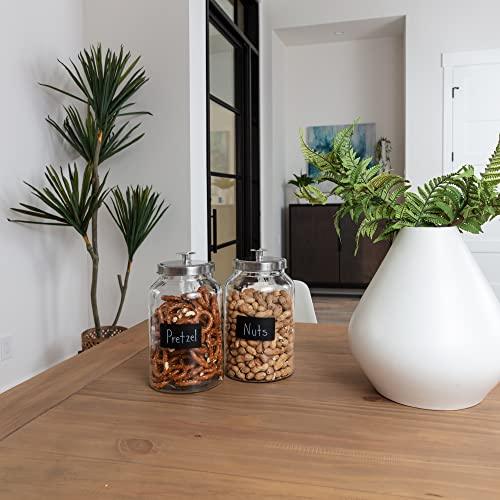 Glass cookie jars for kitchen counter,(3 Pack) 75 oz food storage cani -  Le'raze by G&L Decor Inc