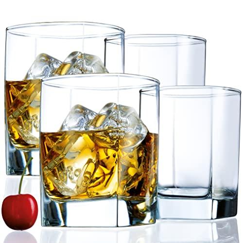 Glaver's Drinking Glasses 4pc Can Shaped Glass Cup